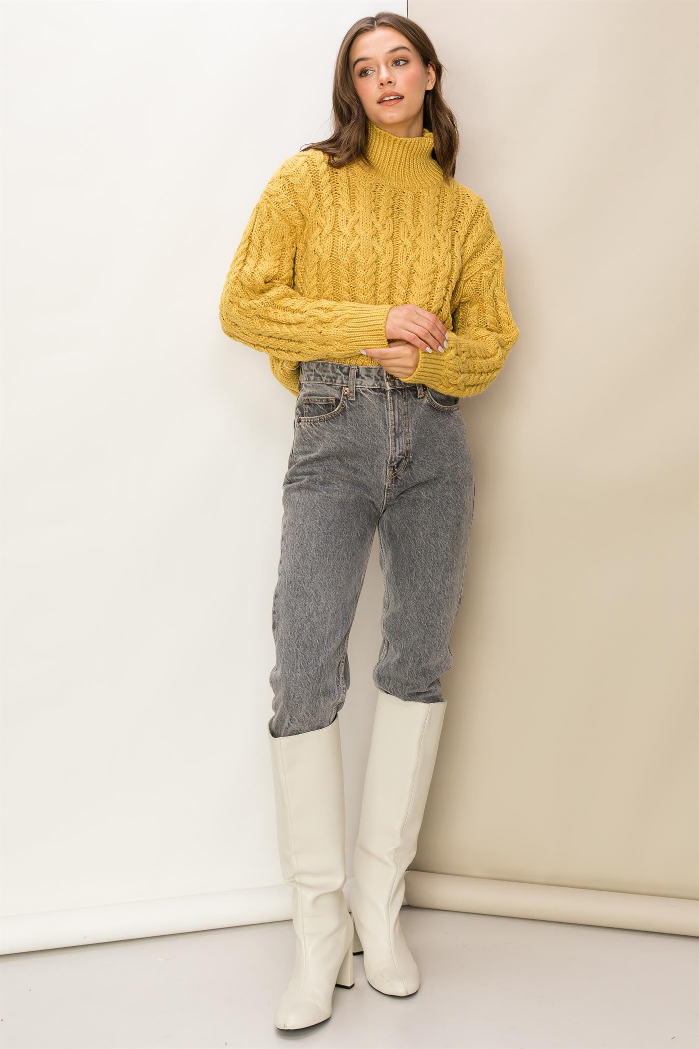 SHAENA SWEATER in MUSTARD