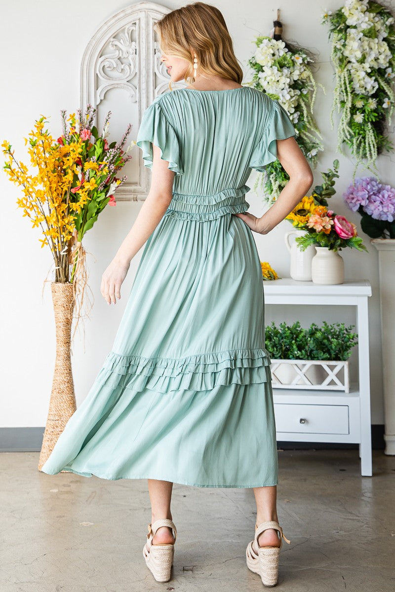 LEAH RUFFLED DRESS