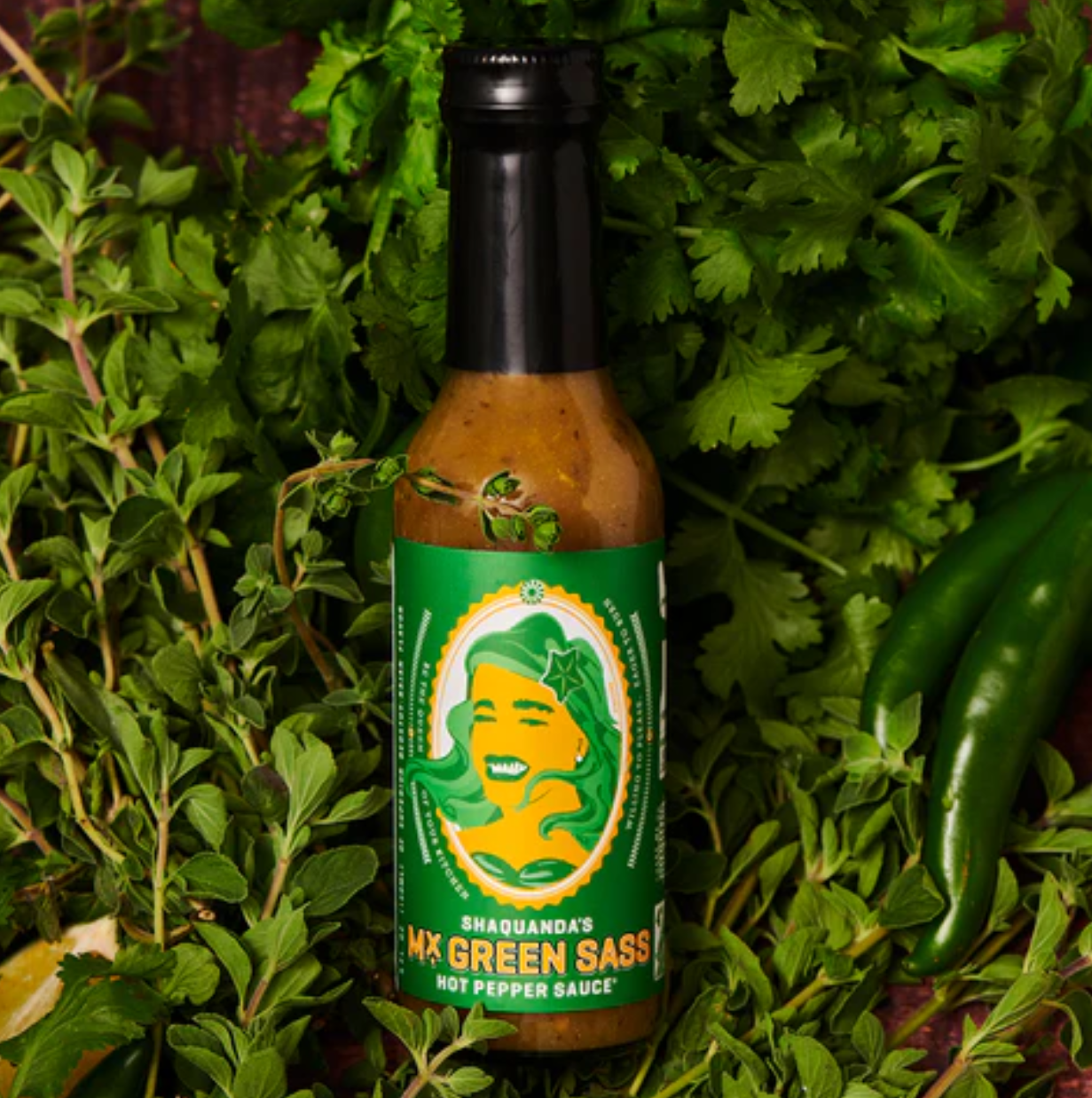 SHAQUANDA'S MX. GREEN SASS MILD PEPPER SAUCE