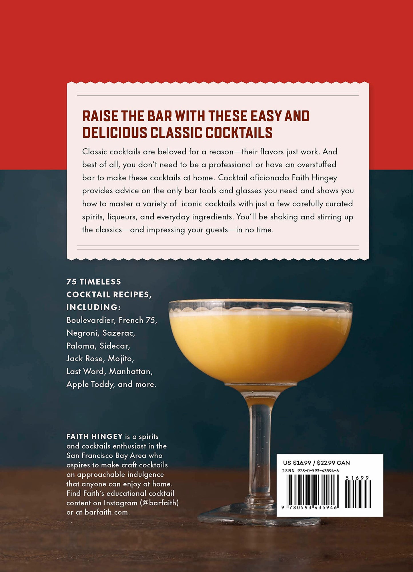 CLASSIC COCKTAILS DONE WELL BOOK