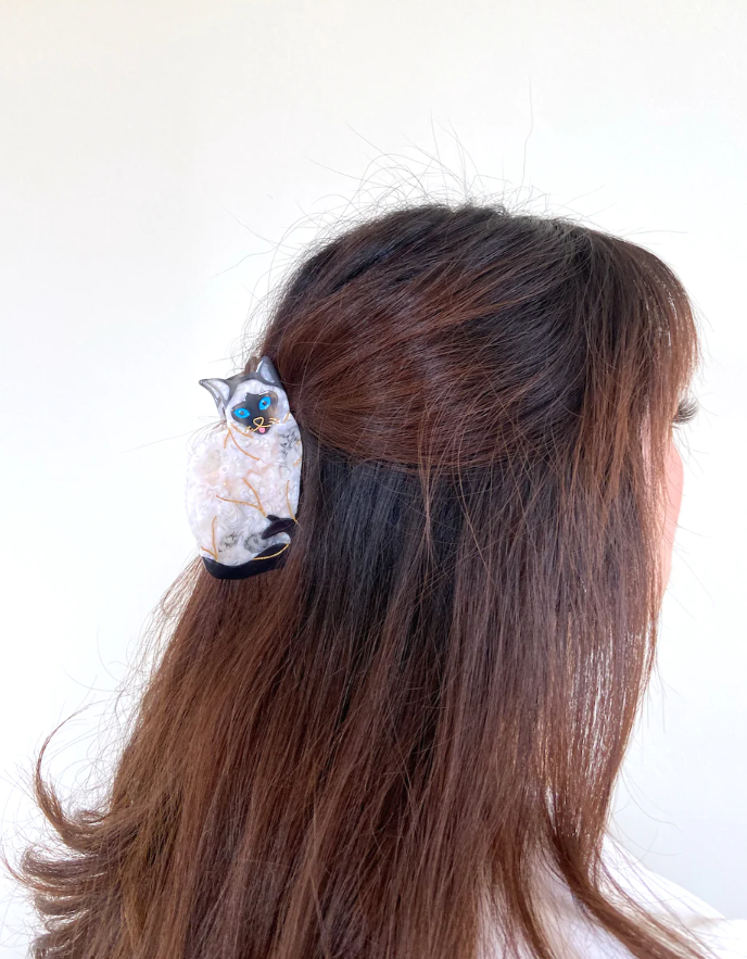 SIAMESE CAT HAIR CLIP