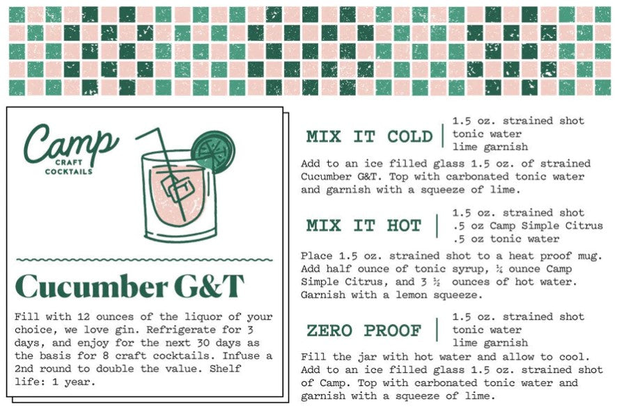 CUCUMBER G&T COCKTAIL KIT