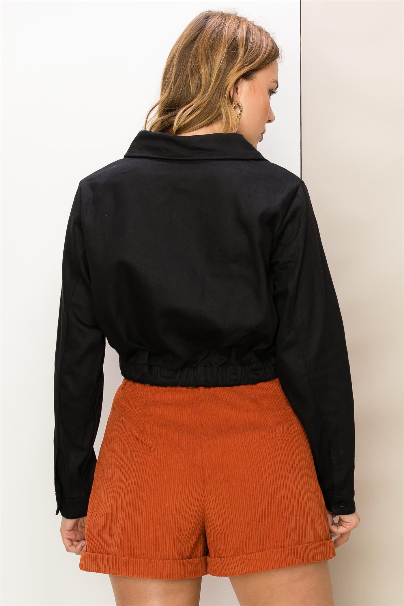 DESTINY CROPPED JACKET in BLK