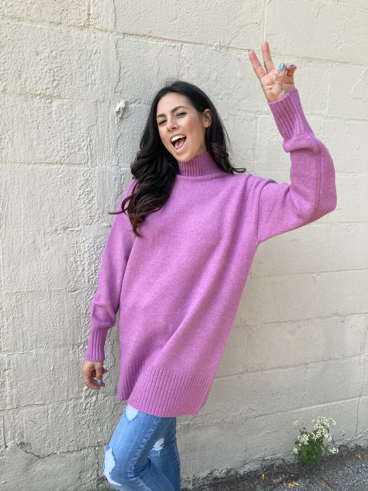 CHASING STARS SWEATER in PURPLE