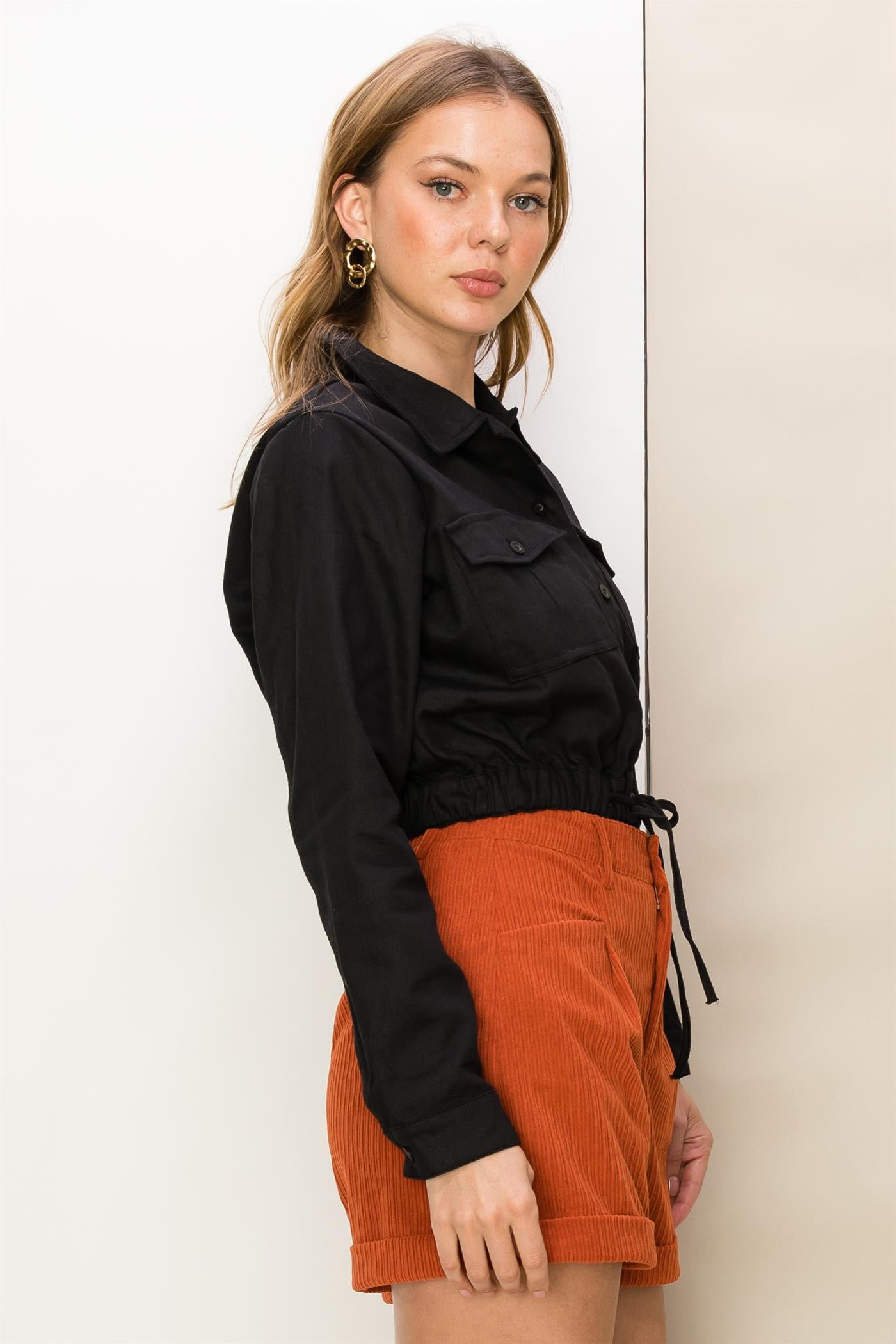 DESTINY CROPPED JACKET in BLK