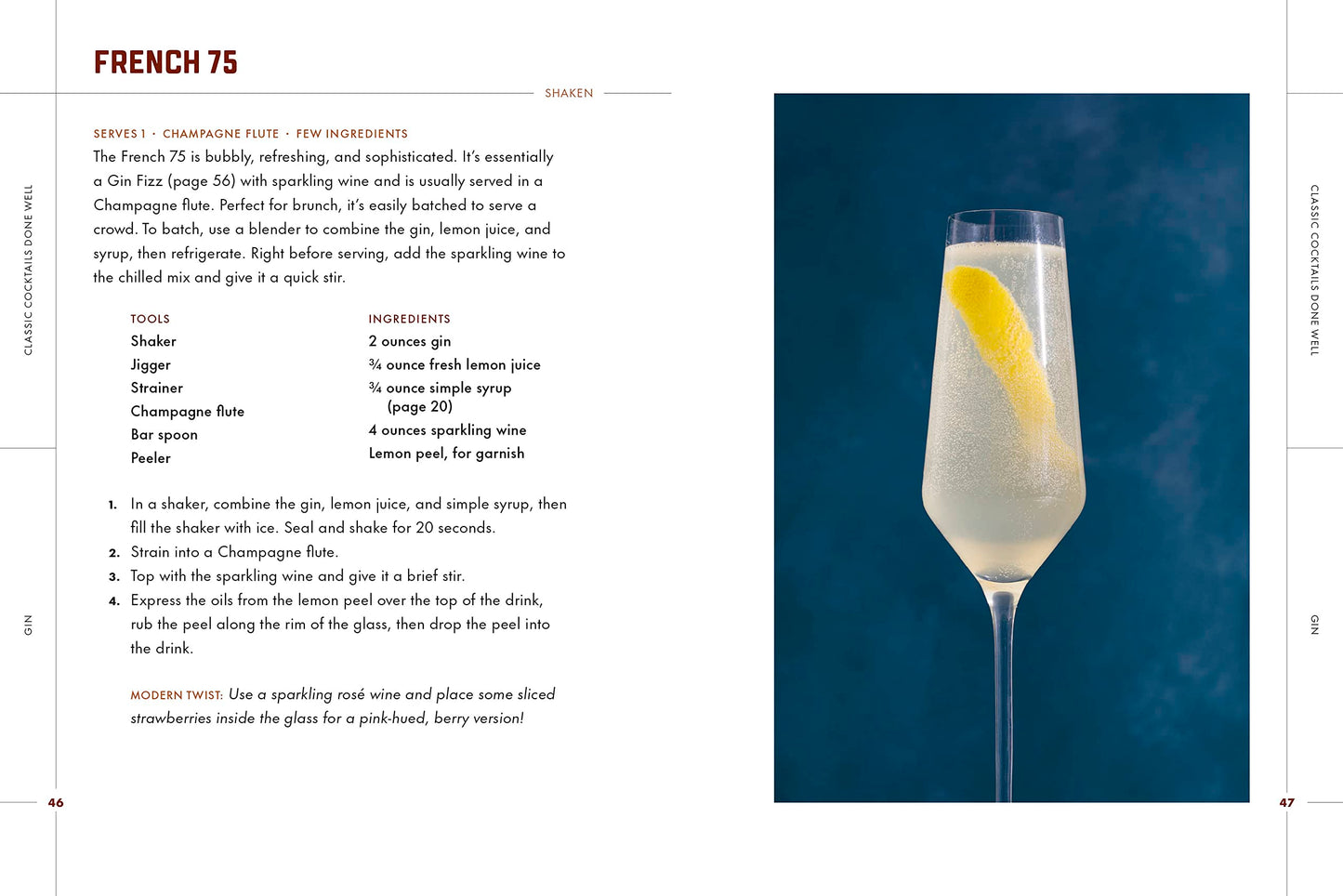 CLASSIC COCKTAILS DONE WELL BOOK