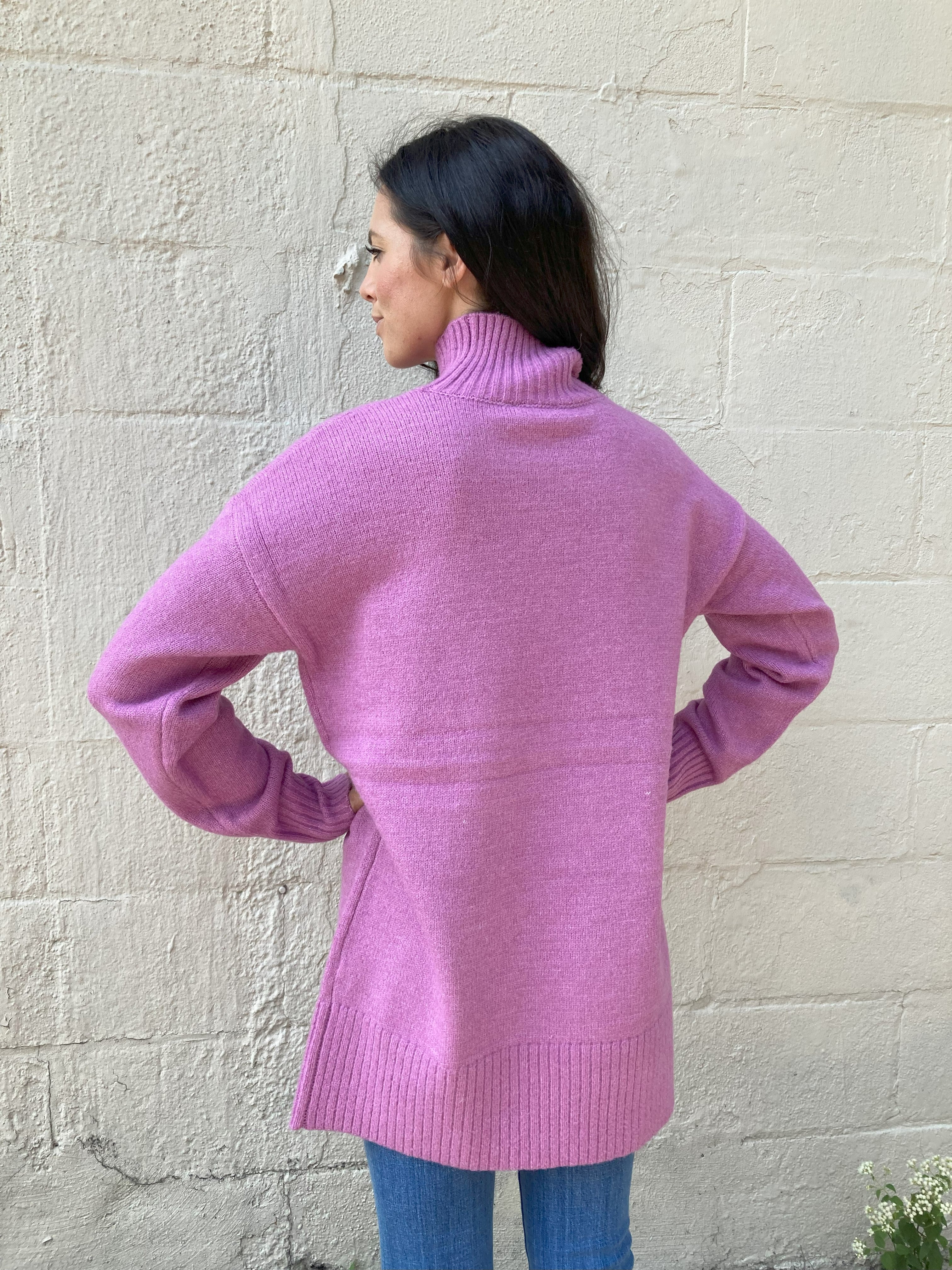 Topshop pink turtleneck outlet sweater