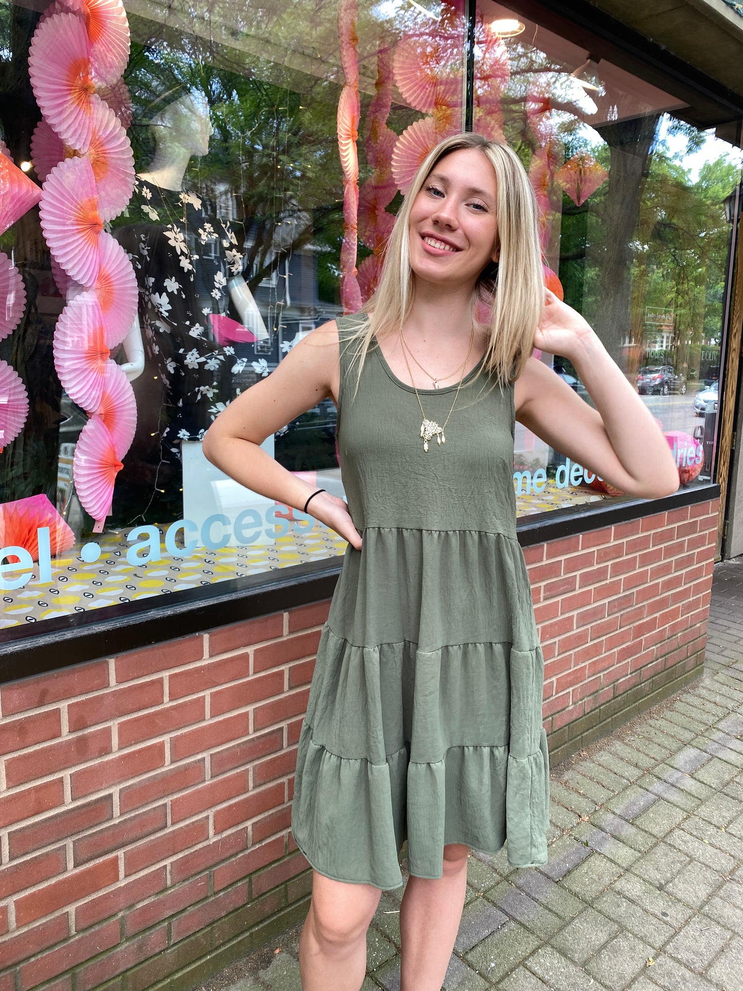 DAYDREAMING DRESS in OLIVE